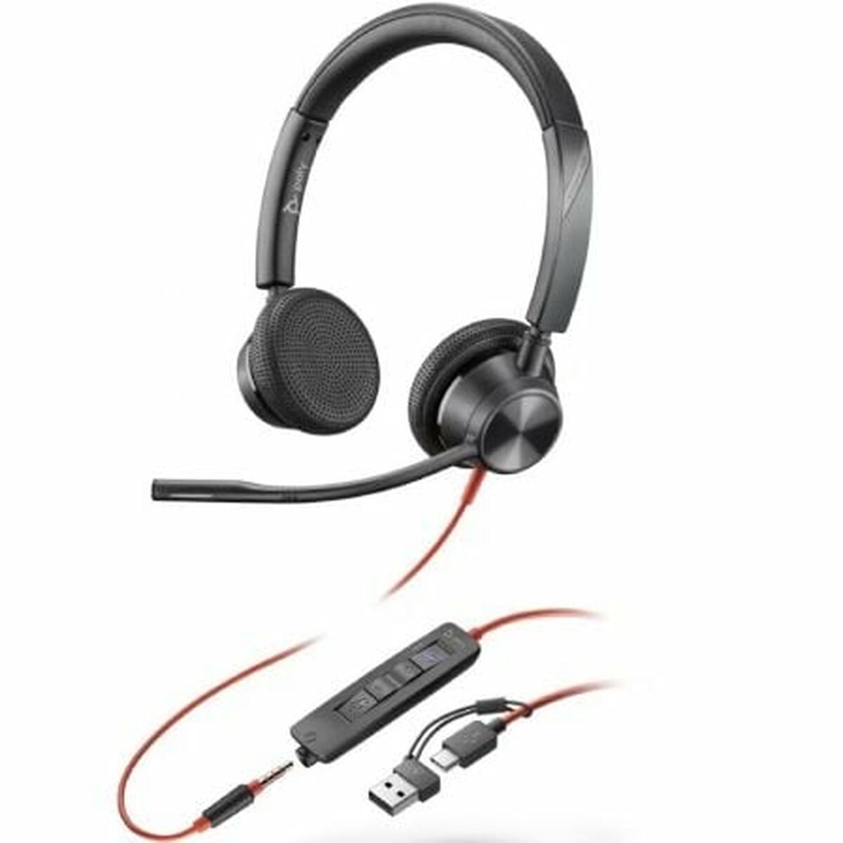 Headphones Poly 8X222AA Black-1