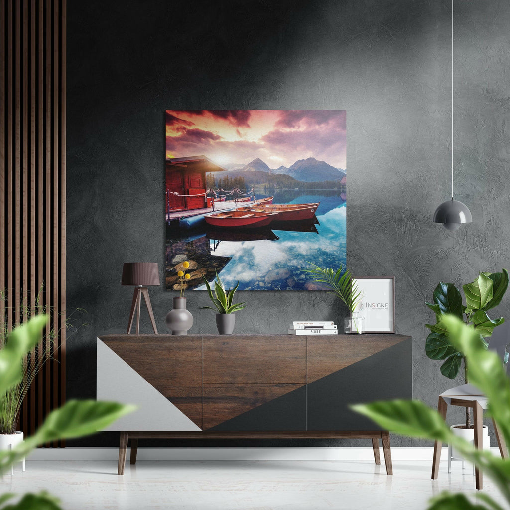 Boats  Brushed Aluminium Dibond Wall Art-0