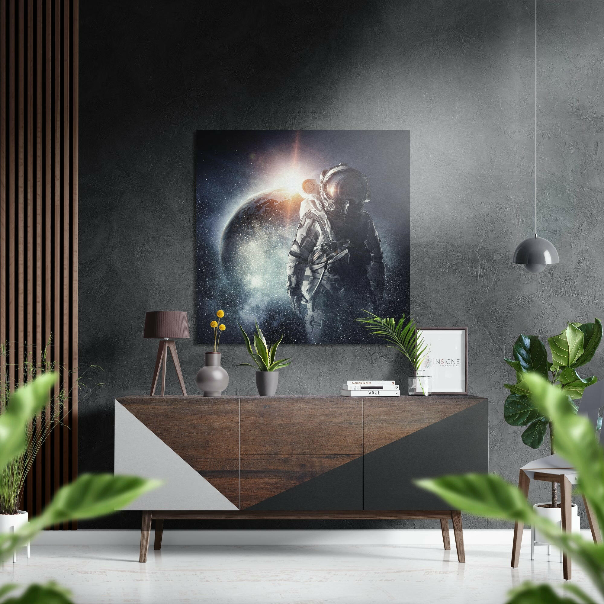 Space Traveller Brushed Aluminium Dibond Wall Art-0