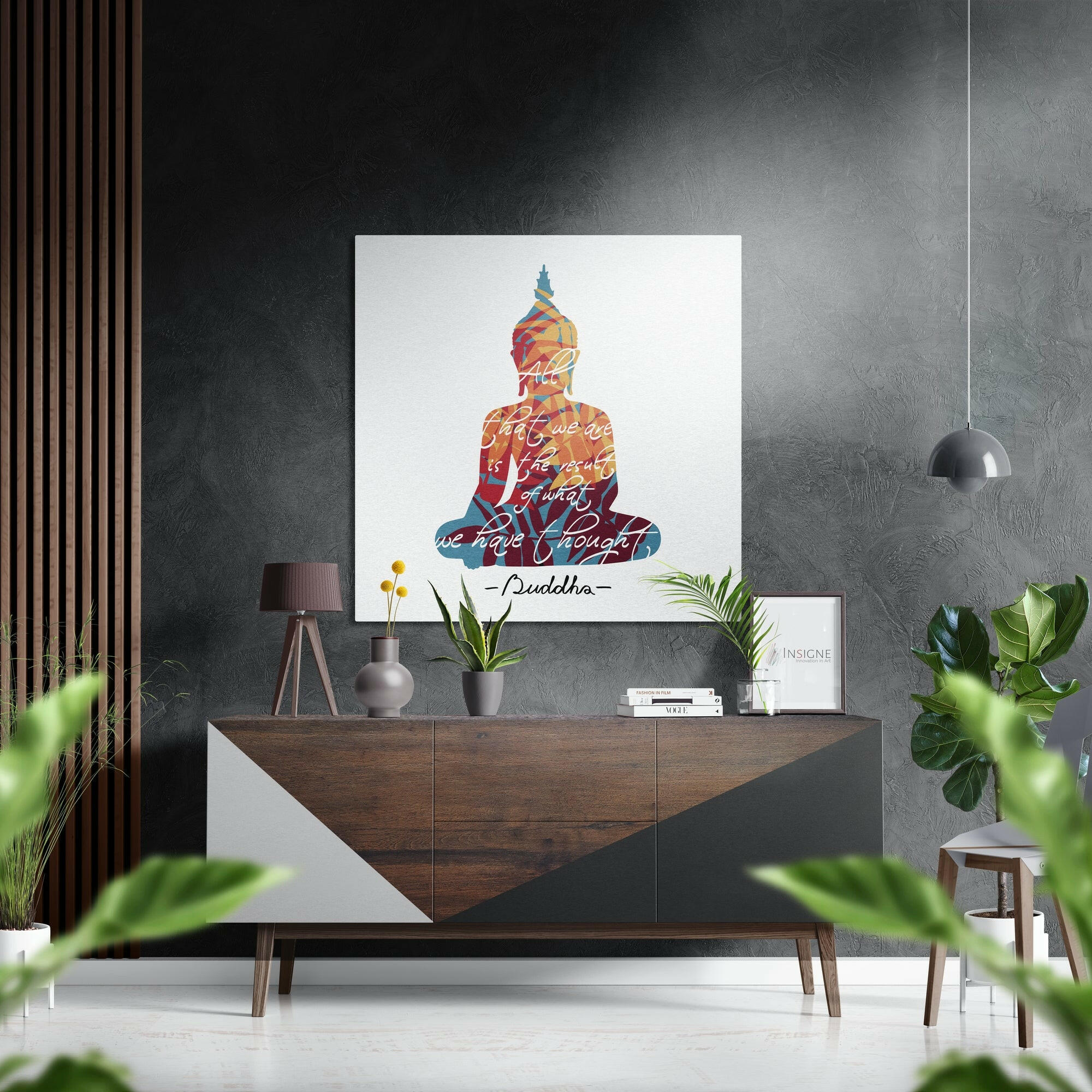 Buddha Brushed Aluminium Dibond Wall Art-0