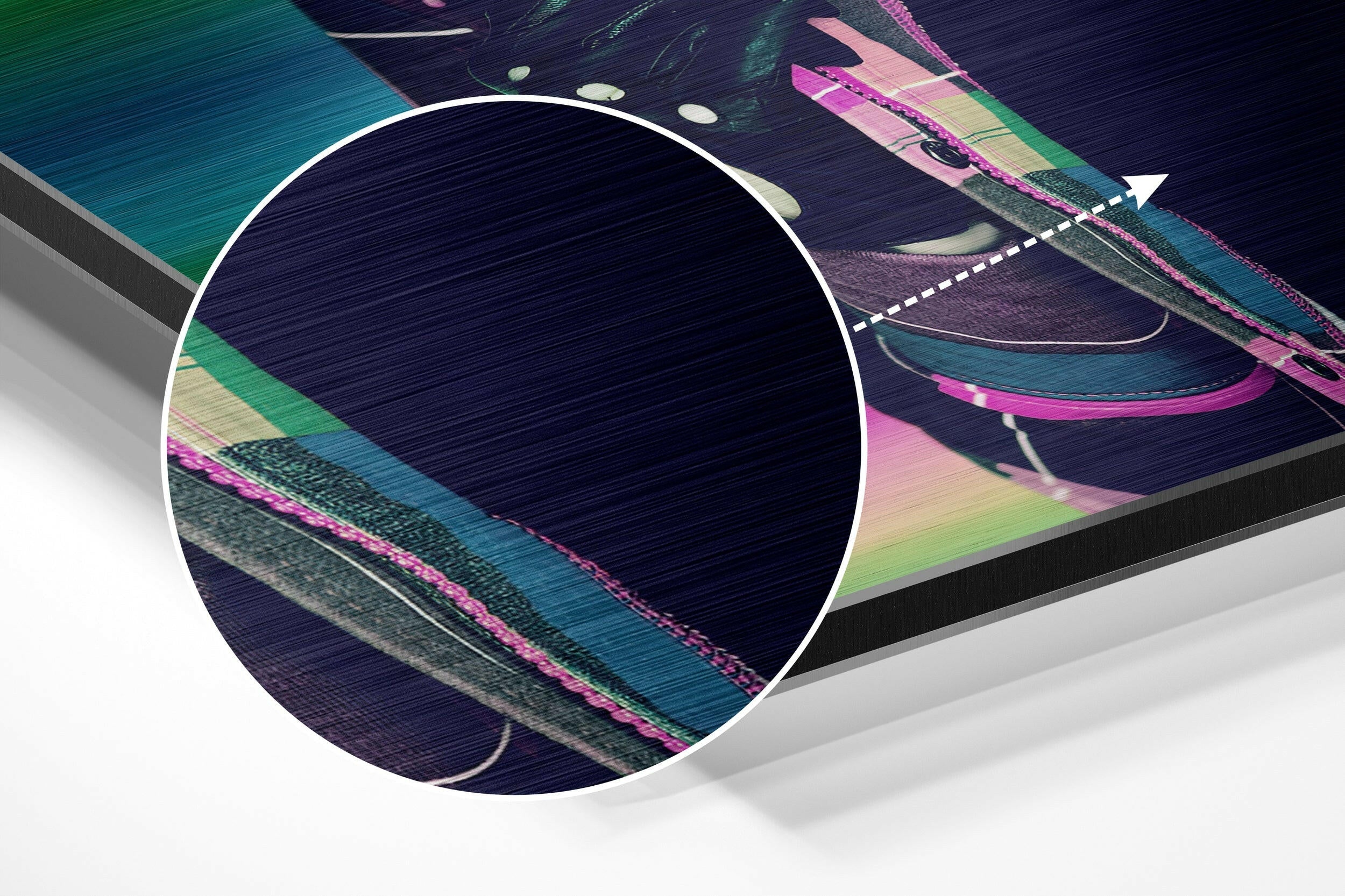 Lip Head Brushed Aluminium Dibond Wall Art-2