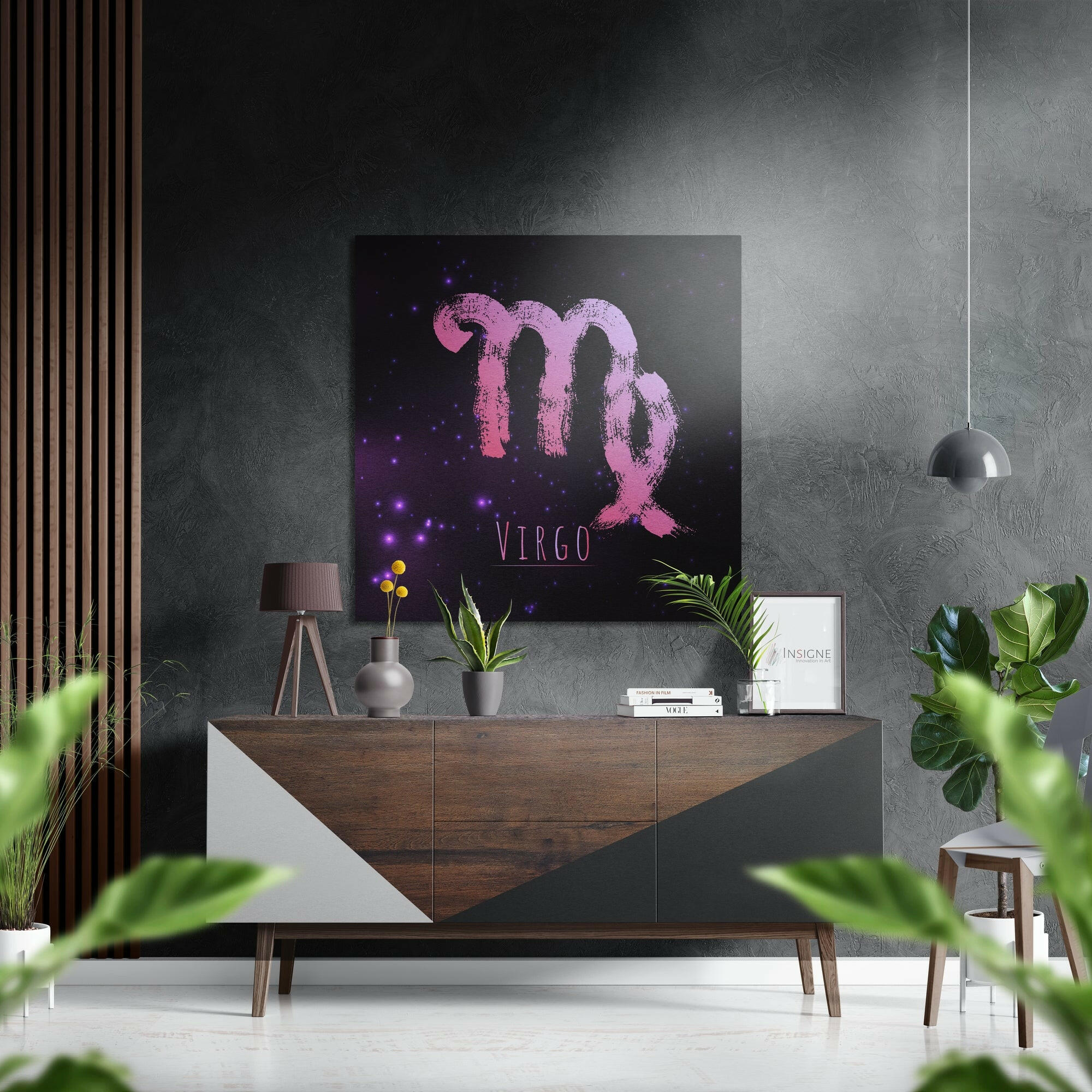 Virgo Brushed Aluminium Dibond Wall Art-0