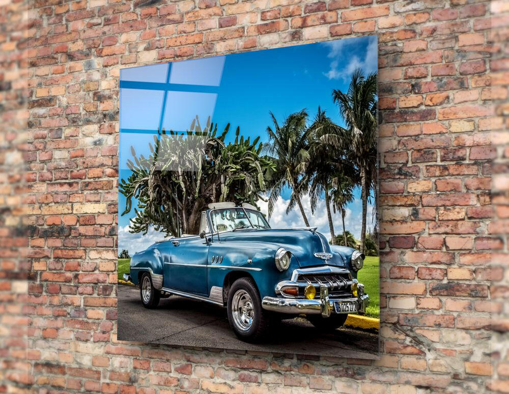 Classic Car Glass Wall Art-1