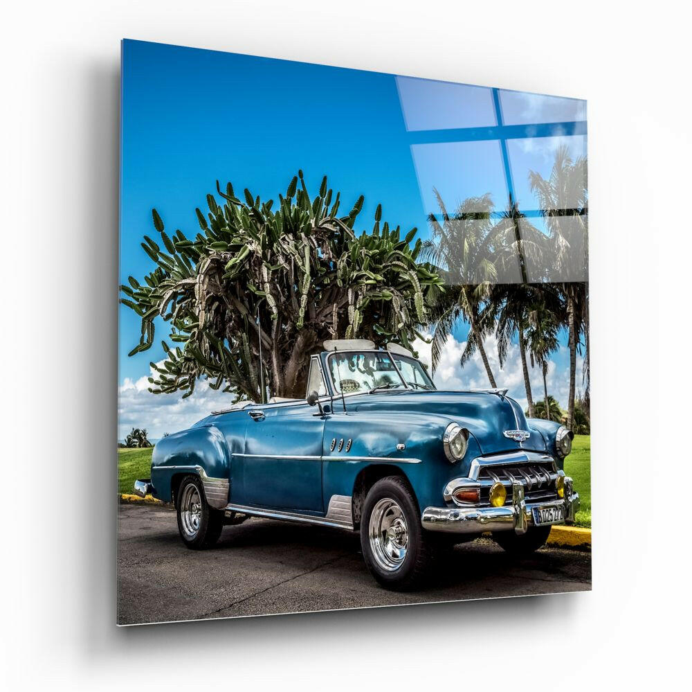 Classic Car Glass Wall Art-0