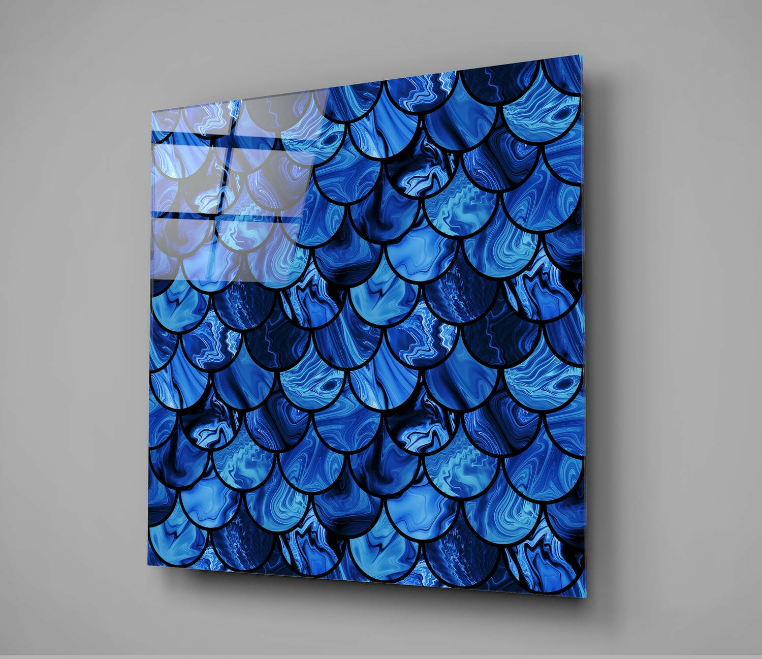 Fish Scale Glass Wall Art-2