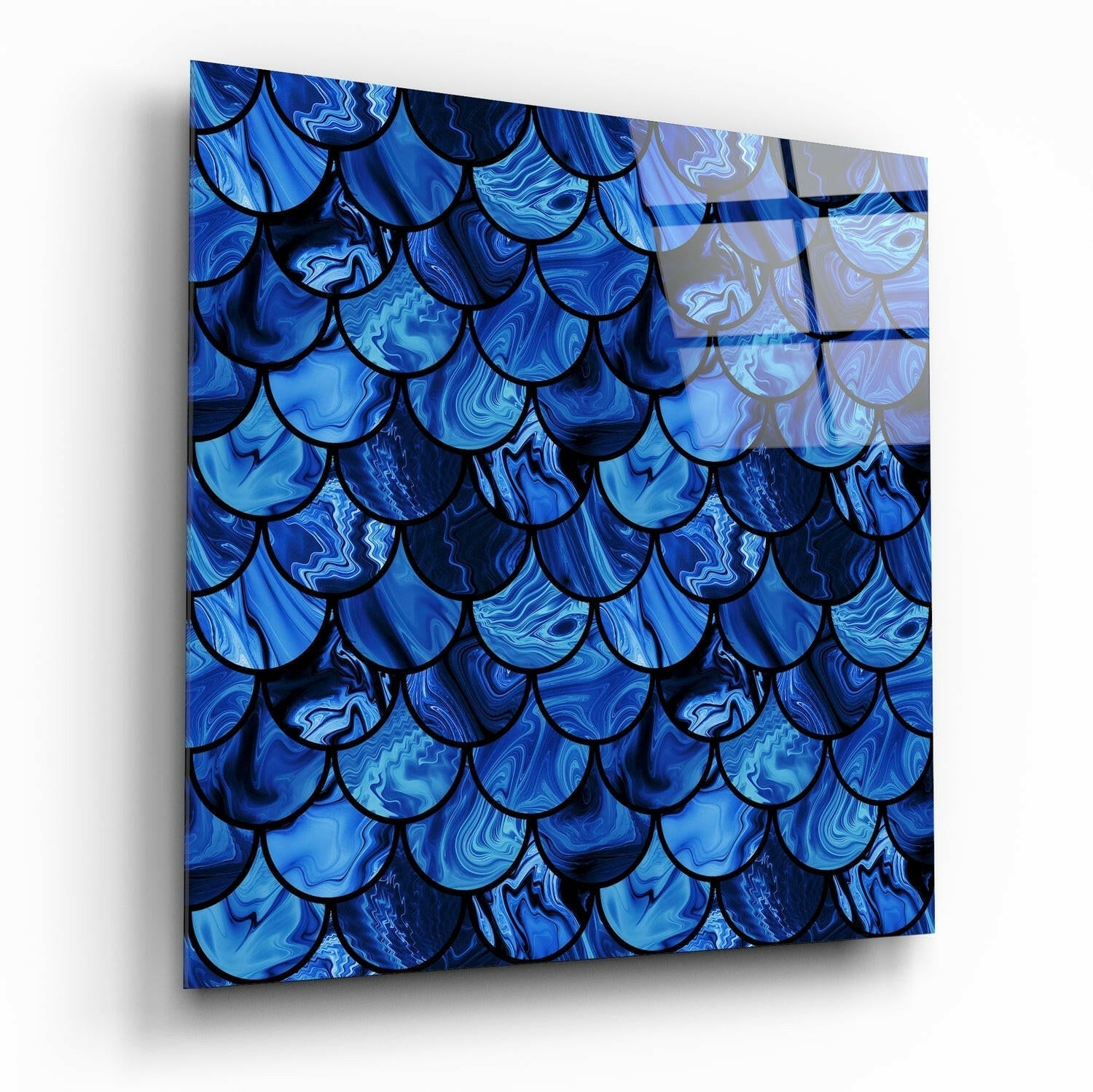 Fish Scale Glass Wall Art-0