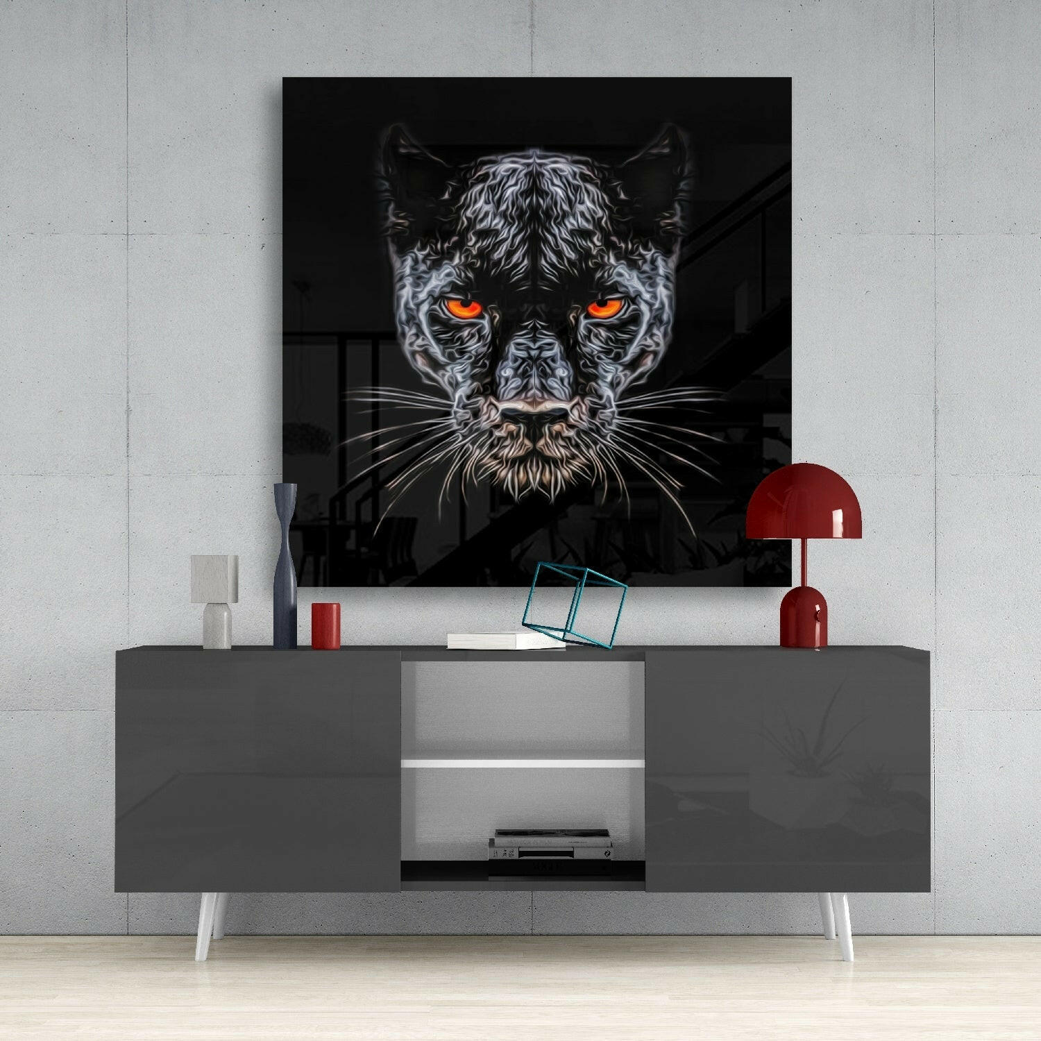 Panther Glass Wall Art-3