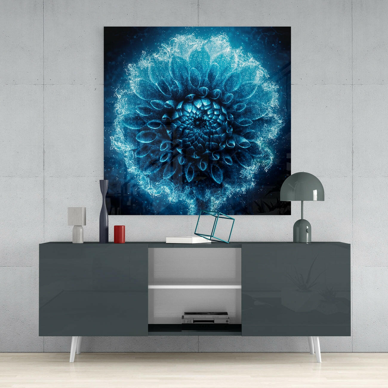 Flower Glass Wall Art-3