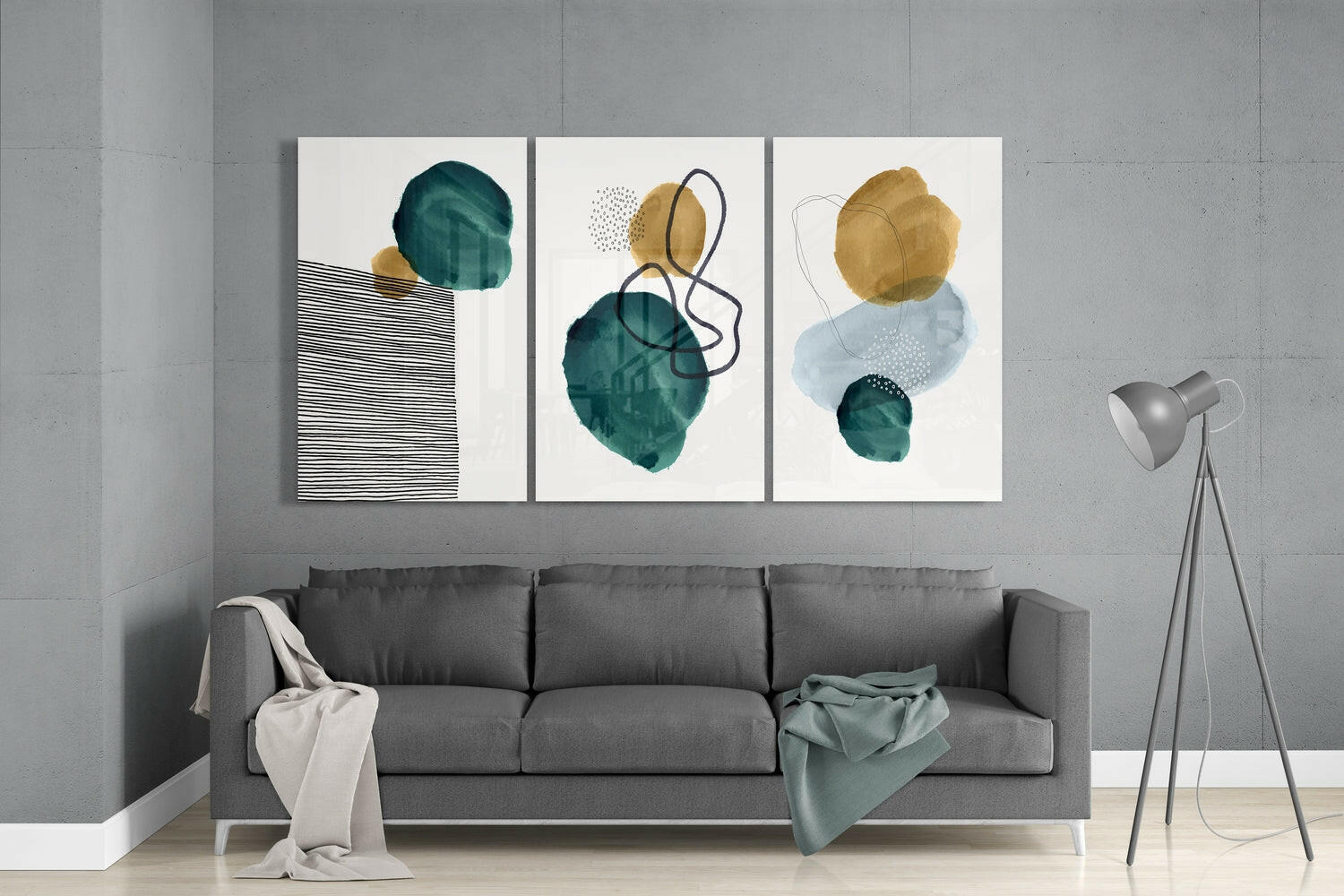 Abstract Shapes 10 Glass Wall Arts-2