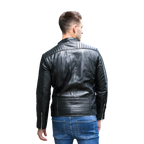 Men’s Black Fashion Leather Jacket-2