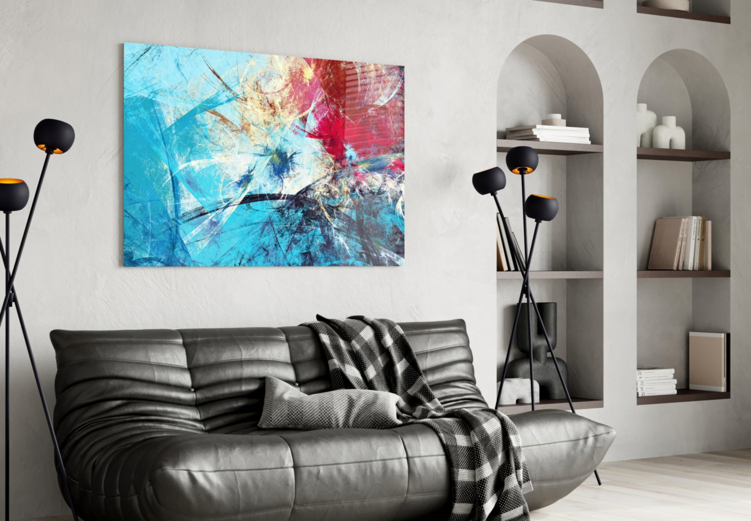 Abstract 4 Glass Wall Arts-3