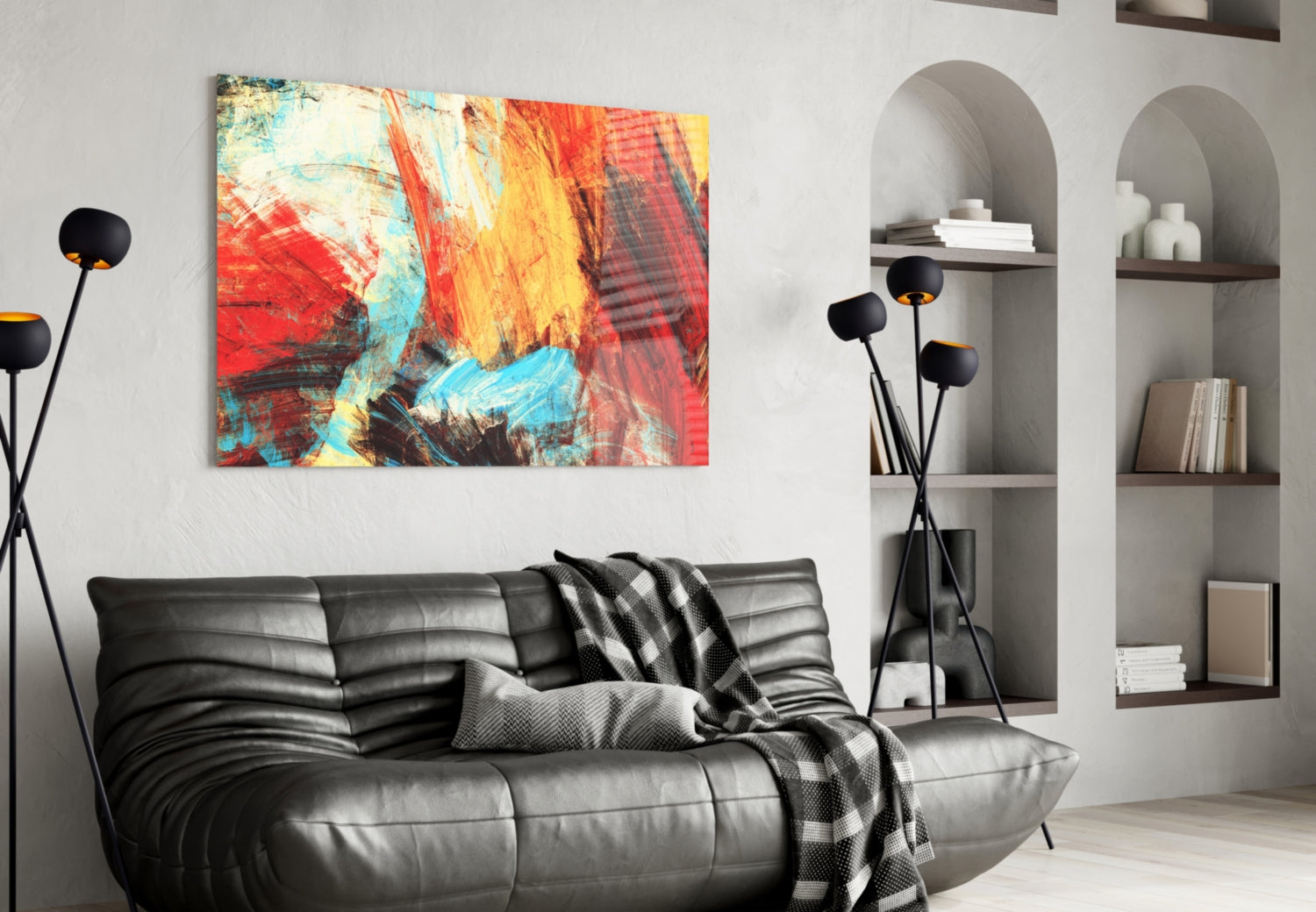 Abstract 3 Glass Wall Arts-3