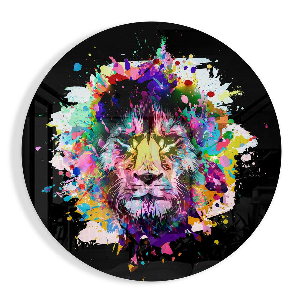Lion Glass Wall Art-0