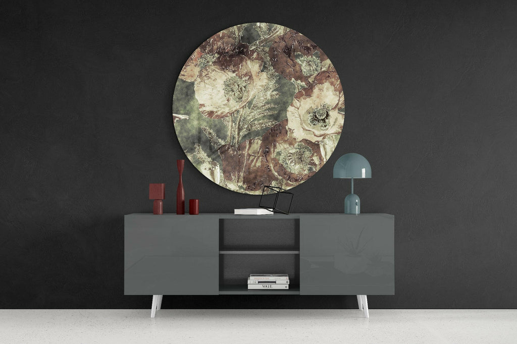 Abstract Flower Glass Wall Art-3