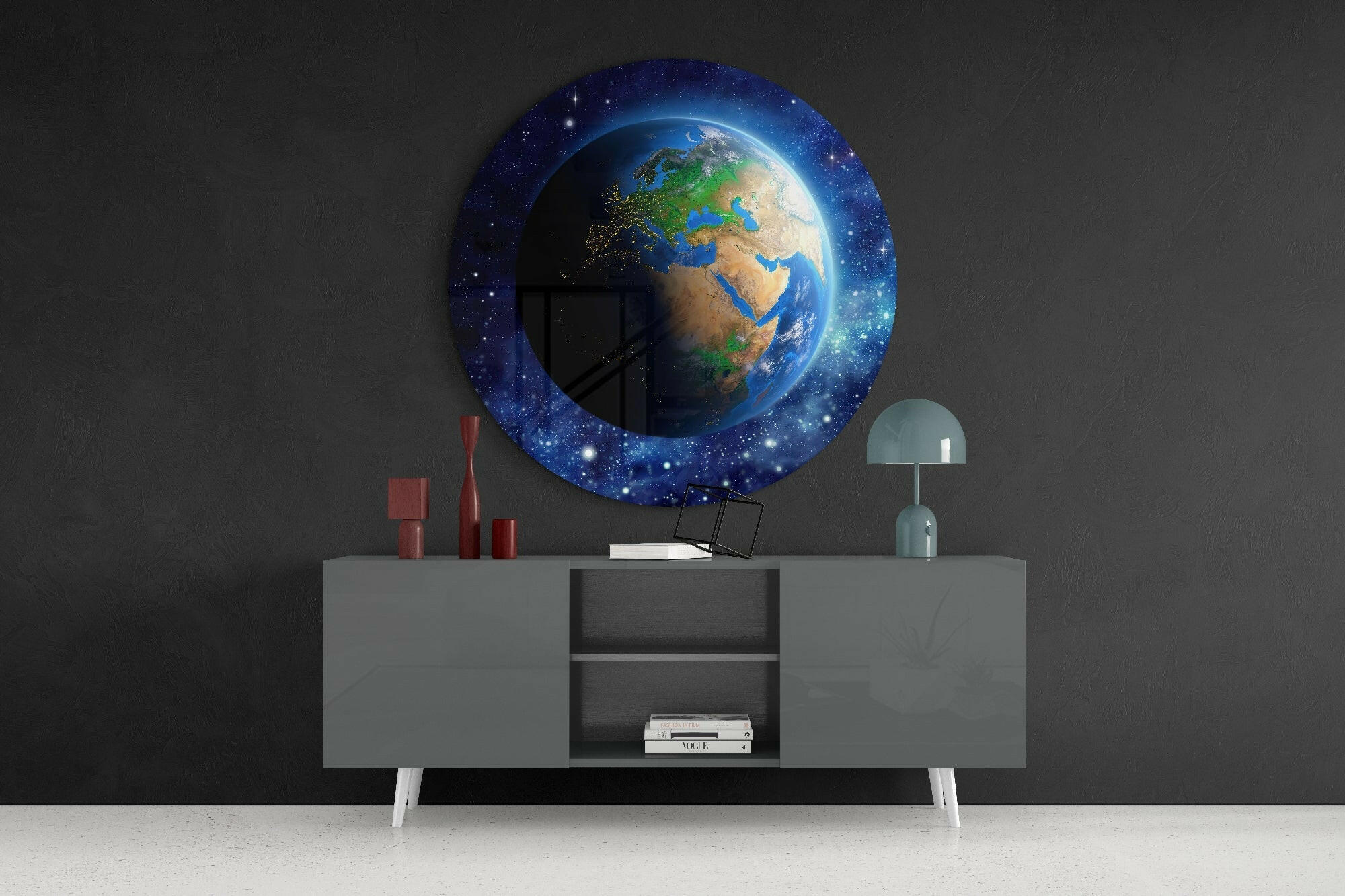World Glass Wall Art-3