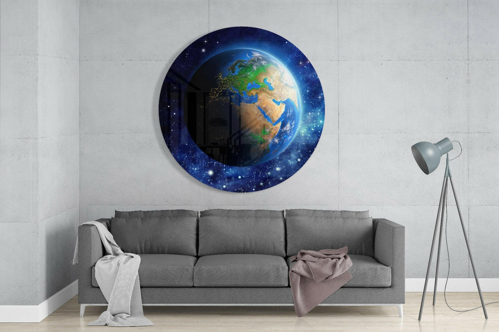 World Glass Wall Art-1