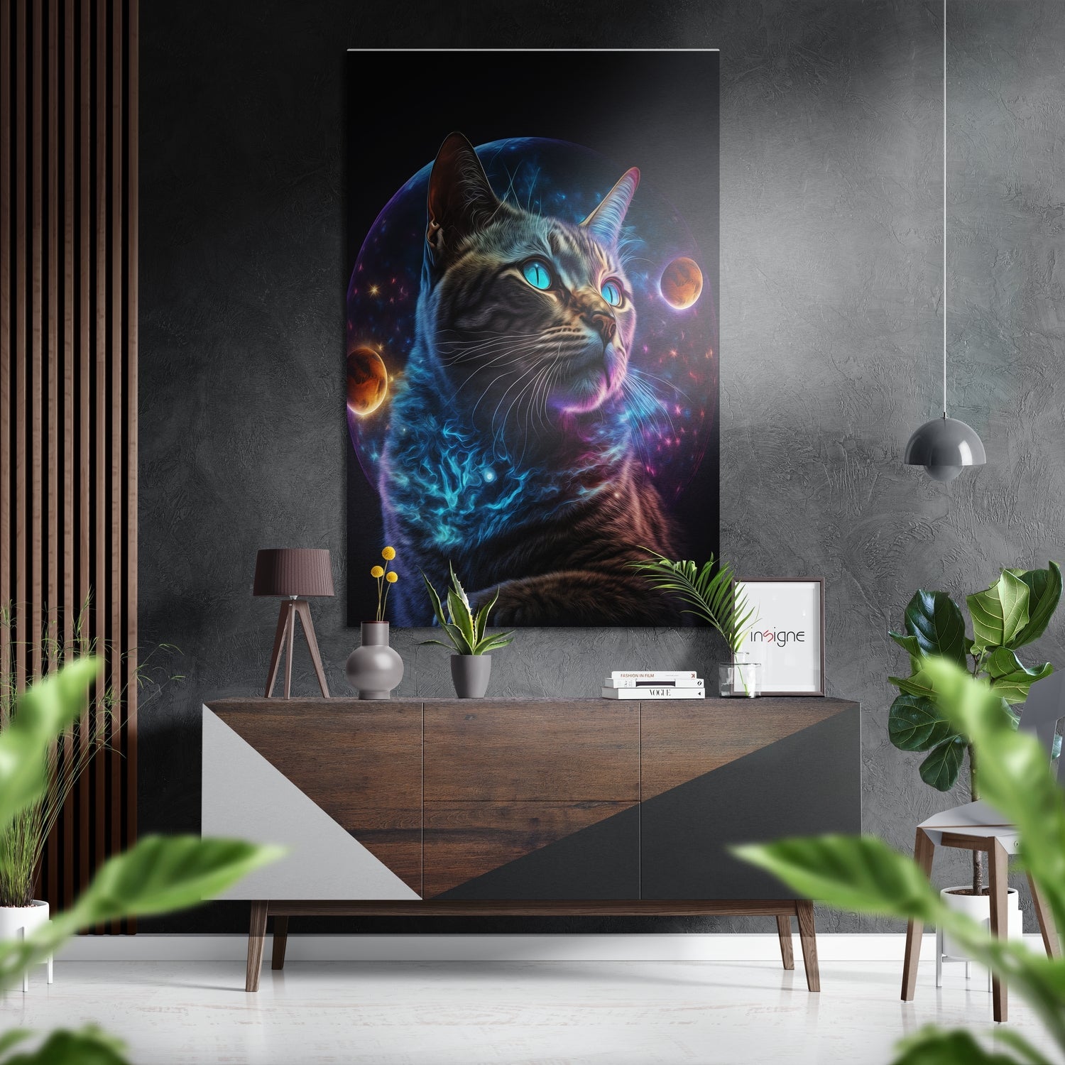 Cat Brushed Aluminum Dibond Wall Art-0