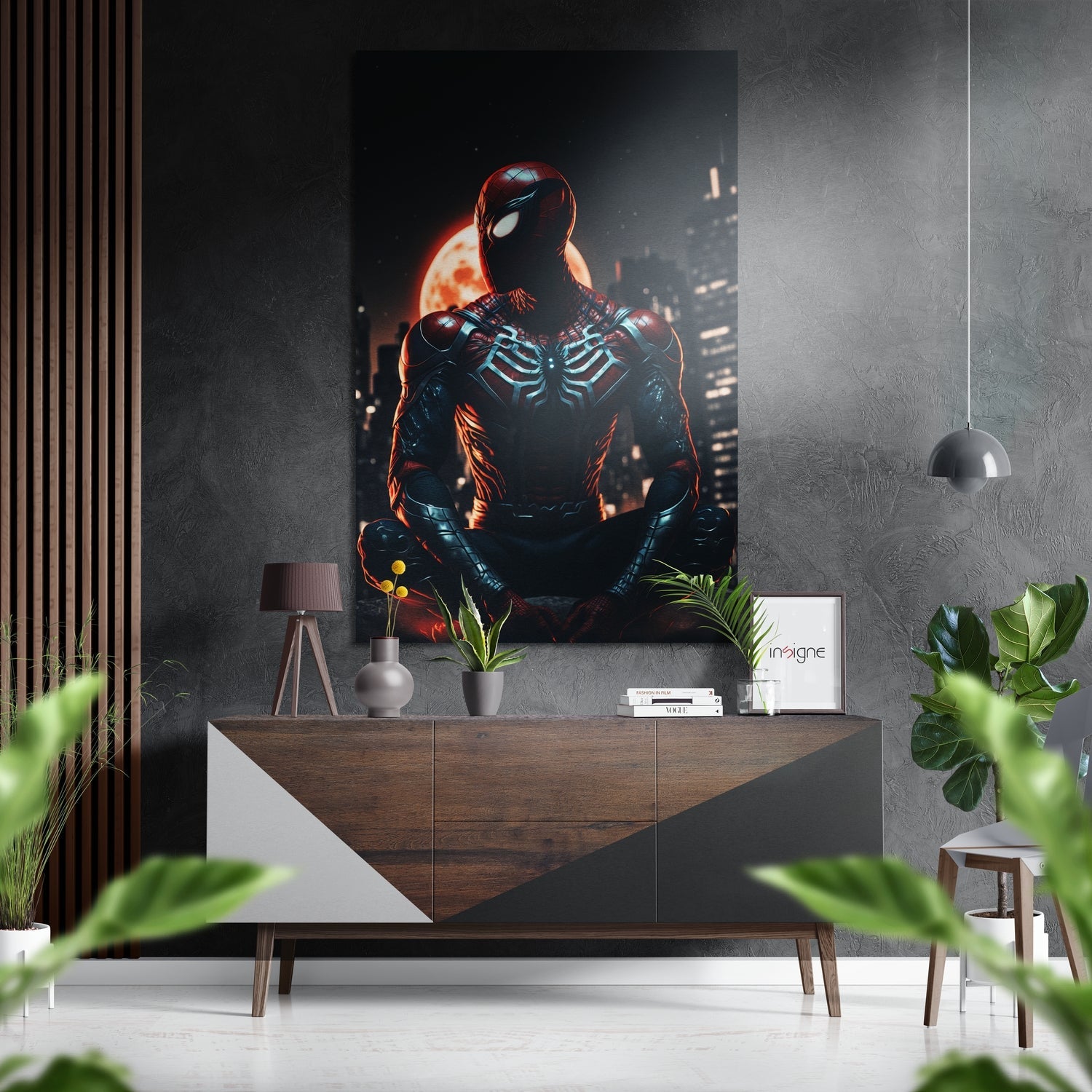 Spider Man Brushed Aluminum Dibond Wall Art-0