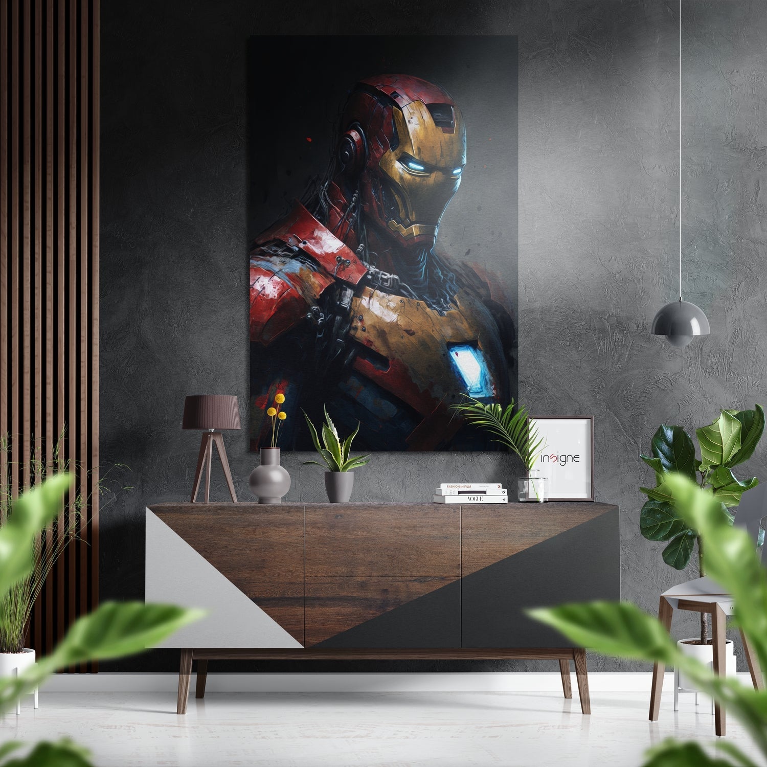 Iron Man Brushed Aluminum Dibond Wall Art-0