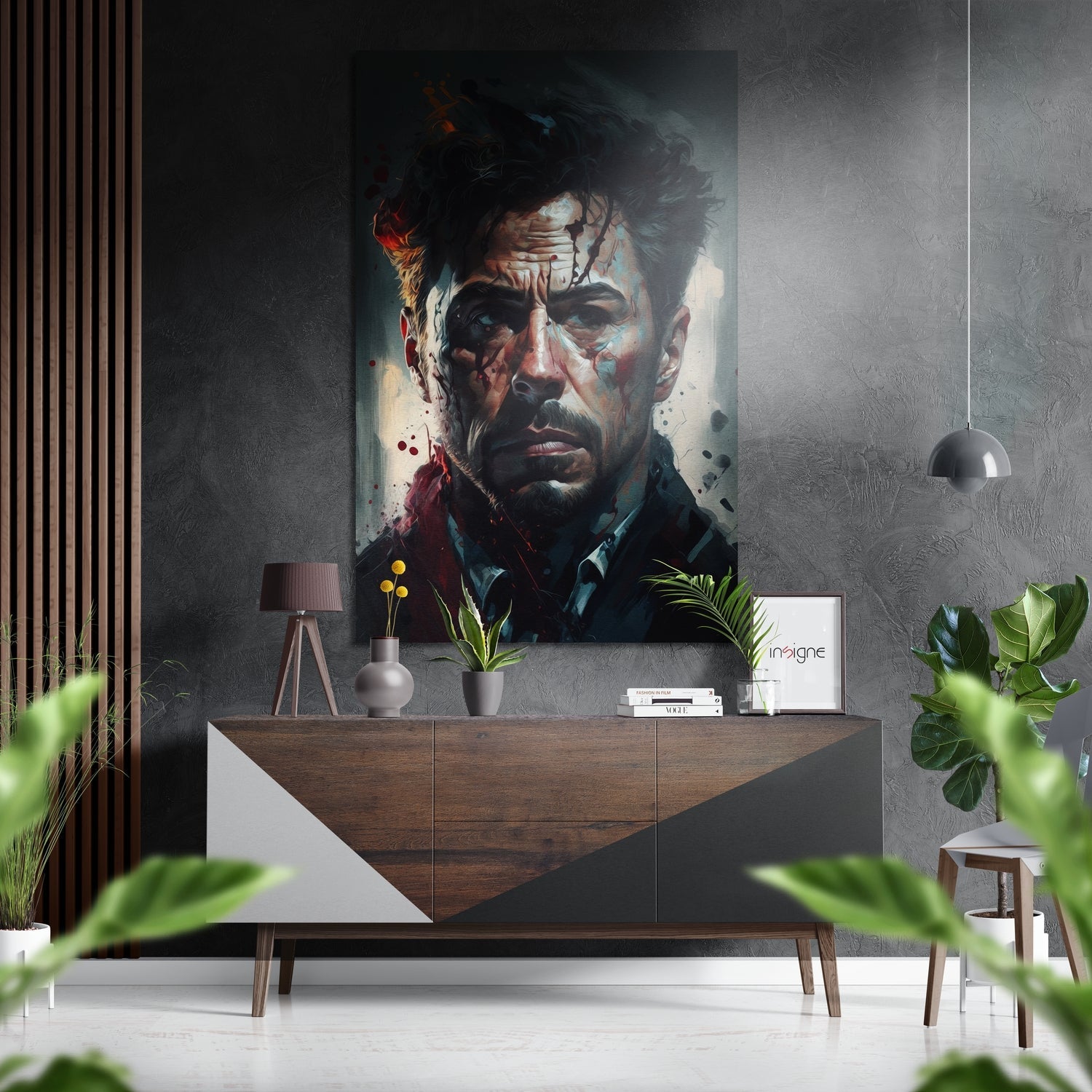 Iron Man Brushed Aluminum Dibond Wall Art-0