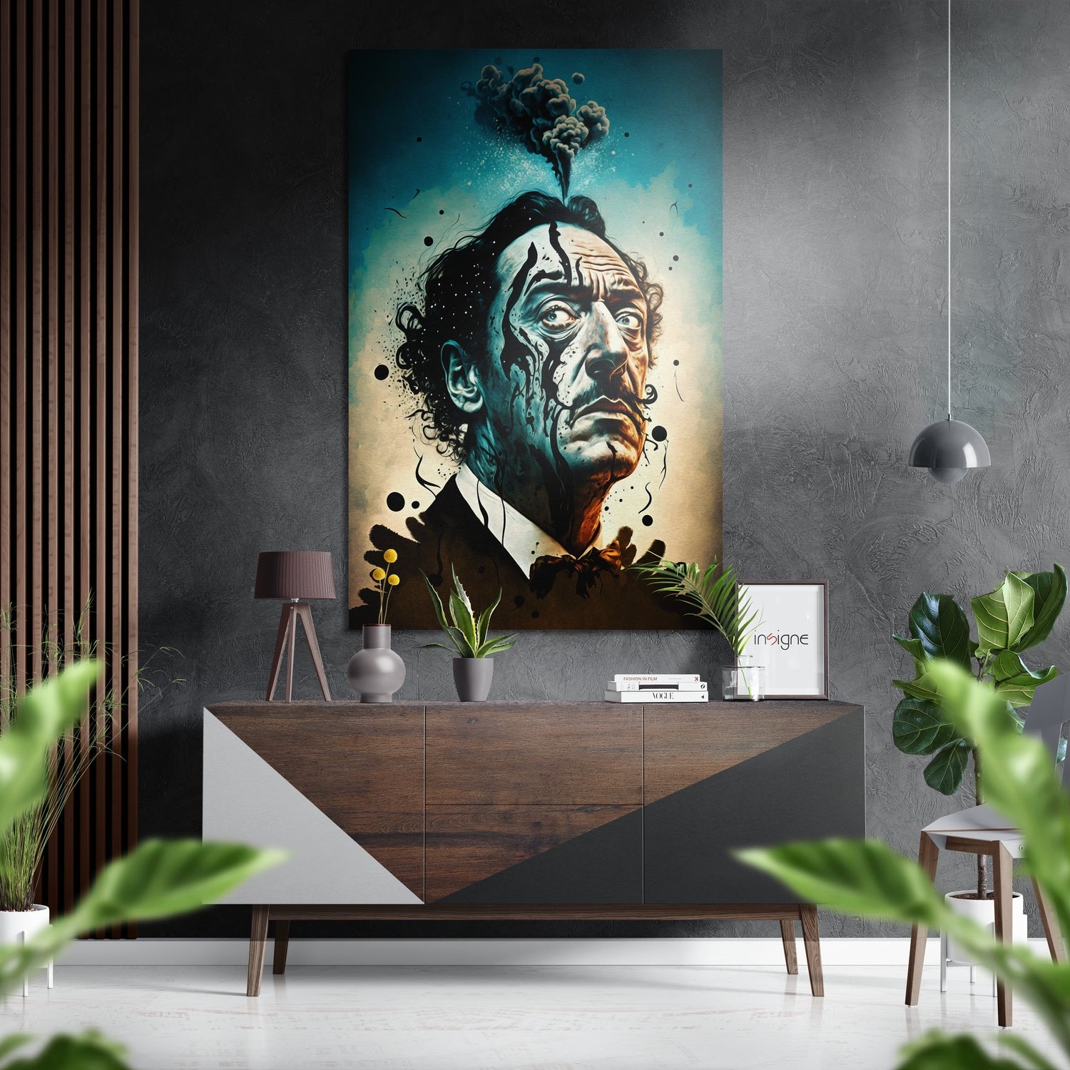 Salvador Dali Brushed Aluminum Dibond Wall Art-0