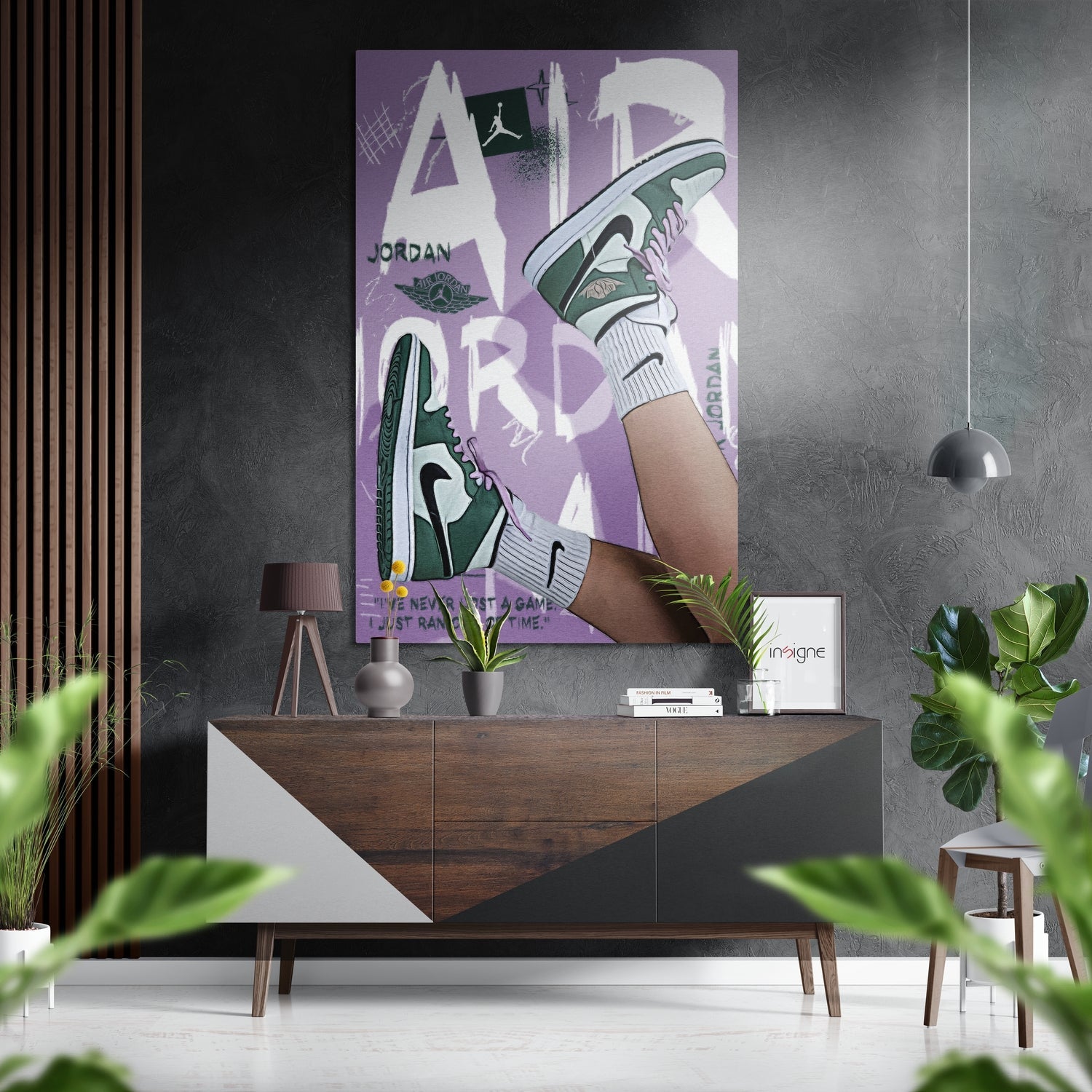 Air Jordan Brushed Aluminum Dibond Wall Art-0