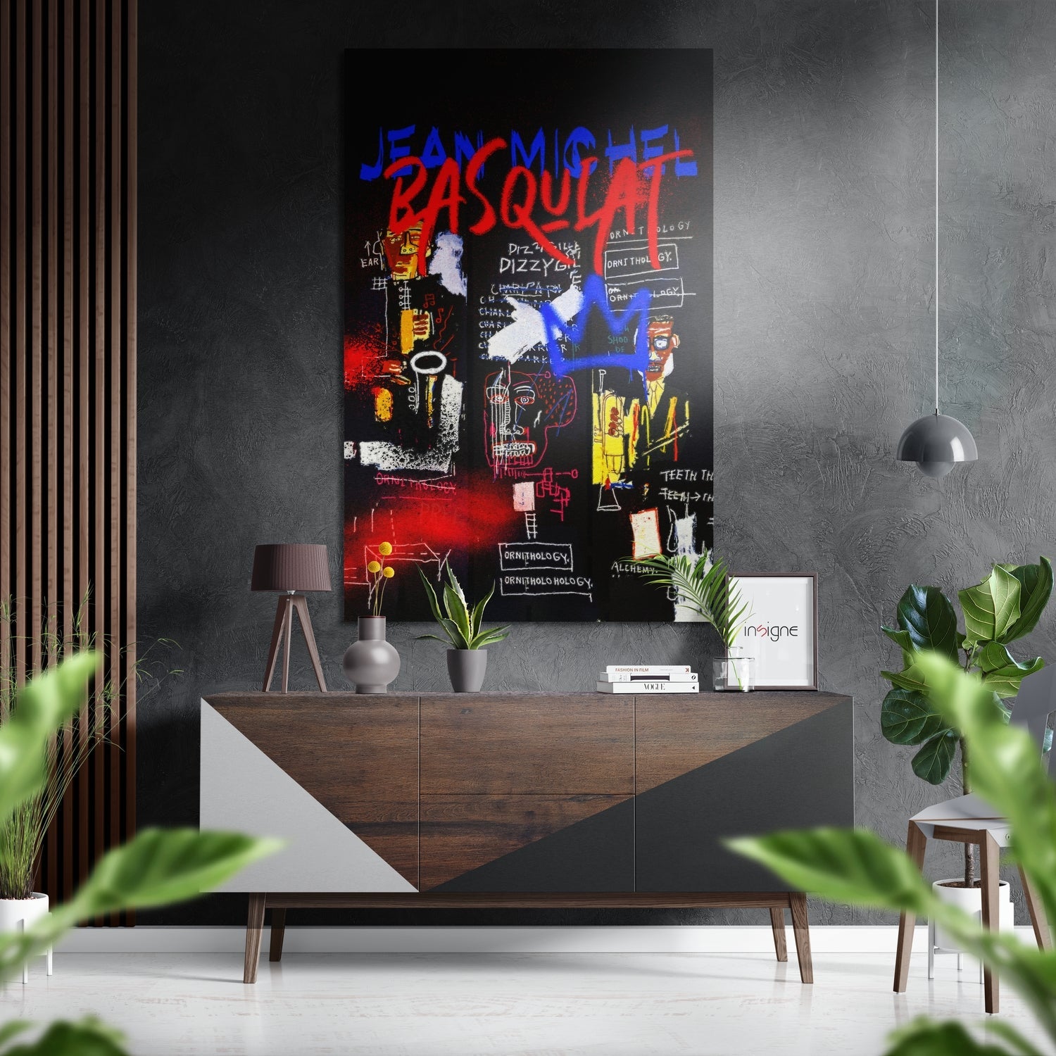 Basquiat Brushed Aluminum Dibond Wall Art-0
