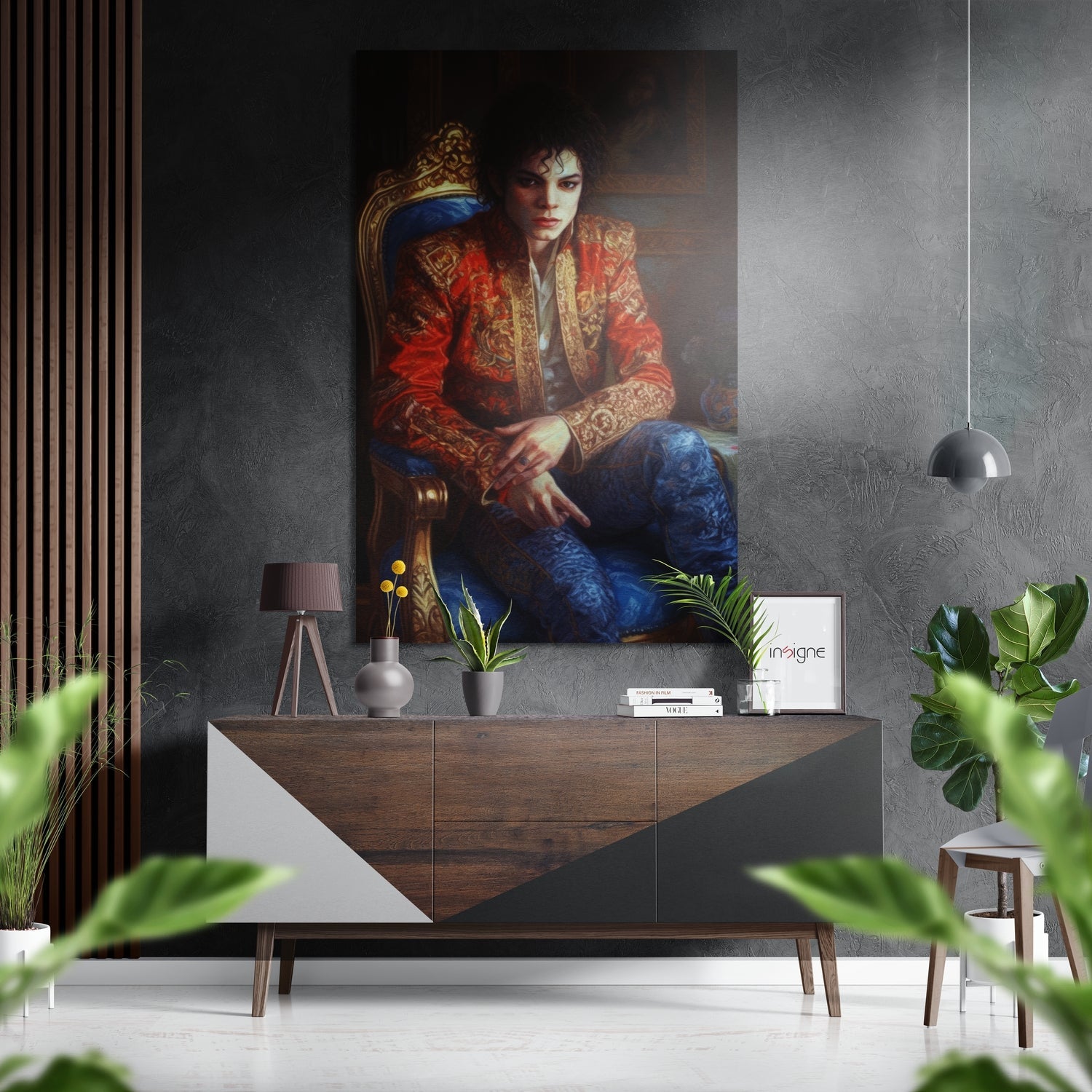 Micheal Jackson the King Brushed Aluminum Dibond Wall Art-0