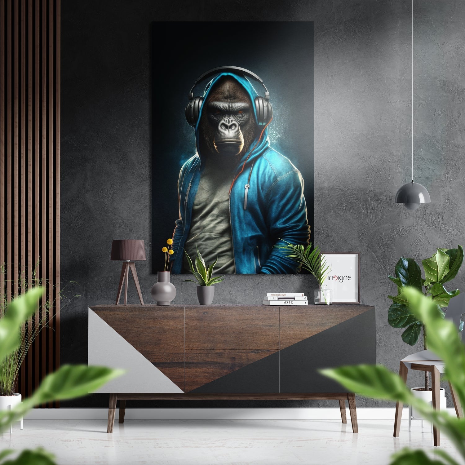 Anger of the Ape Brushed Aluminum Dibond Wall Art-0