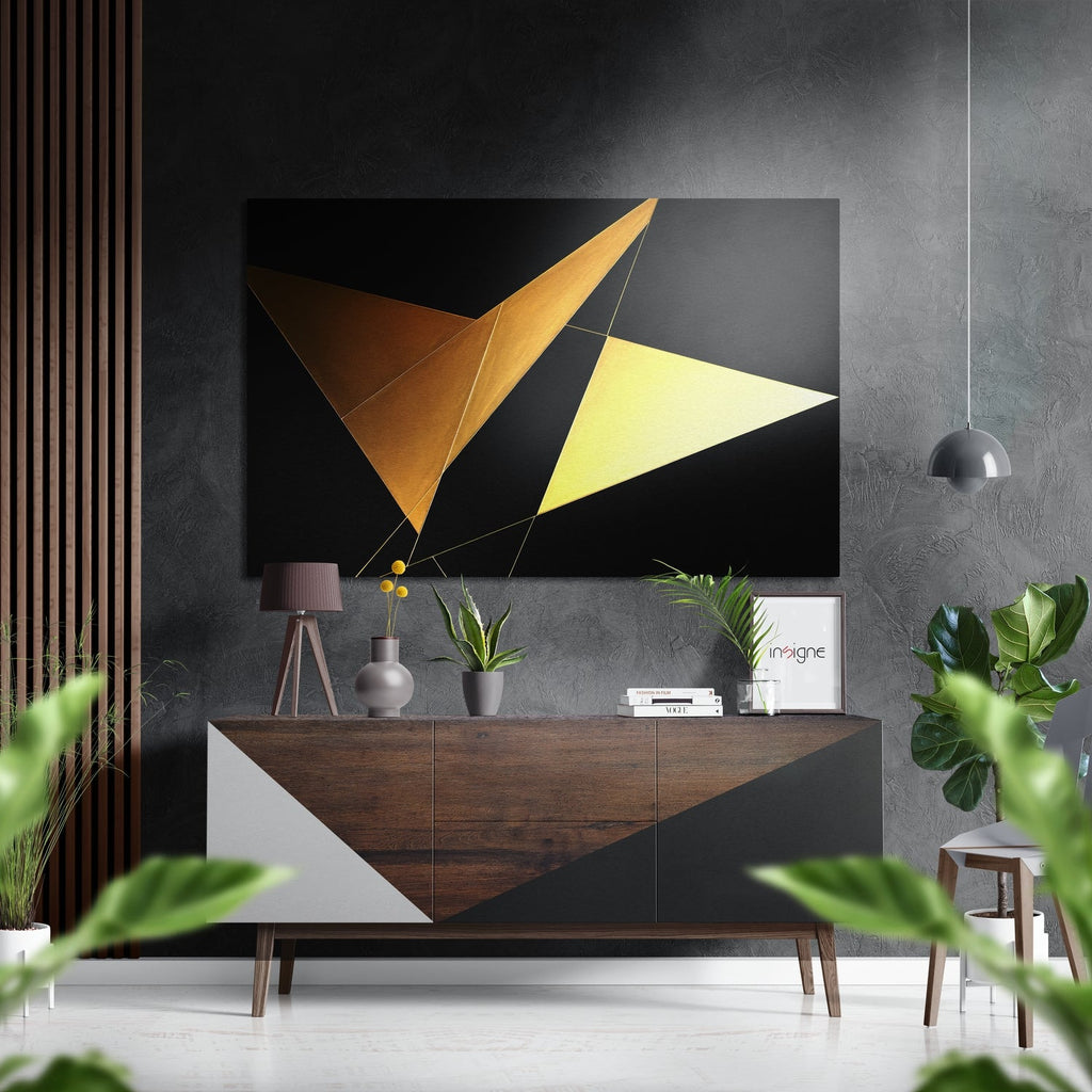 Pyramids Brushed Aluminum Dibond Wall Art-0