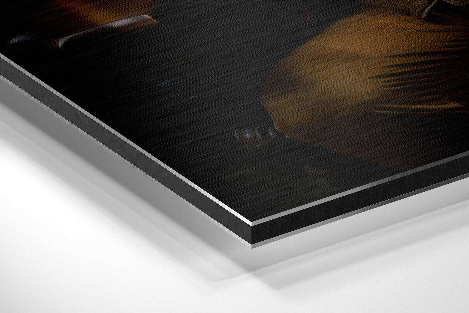 Lion as a Gentleman Brushed Aluminum Dibond Wall Art-1