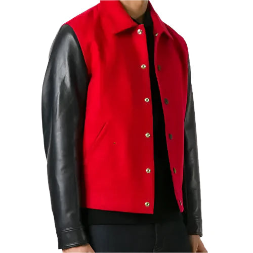 Men’s Ami Alexandre Leather Flight Bomber Jacket-0