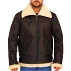 Men’s B3 Bomber Aviator Shearling Leather Jacket-4