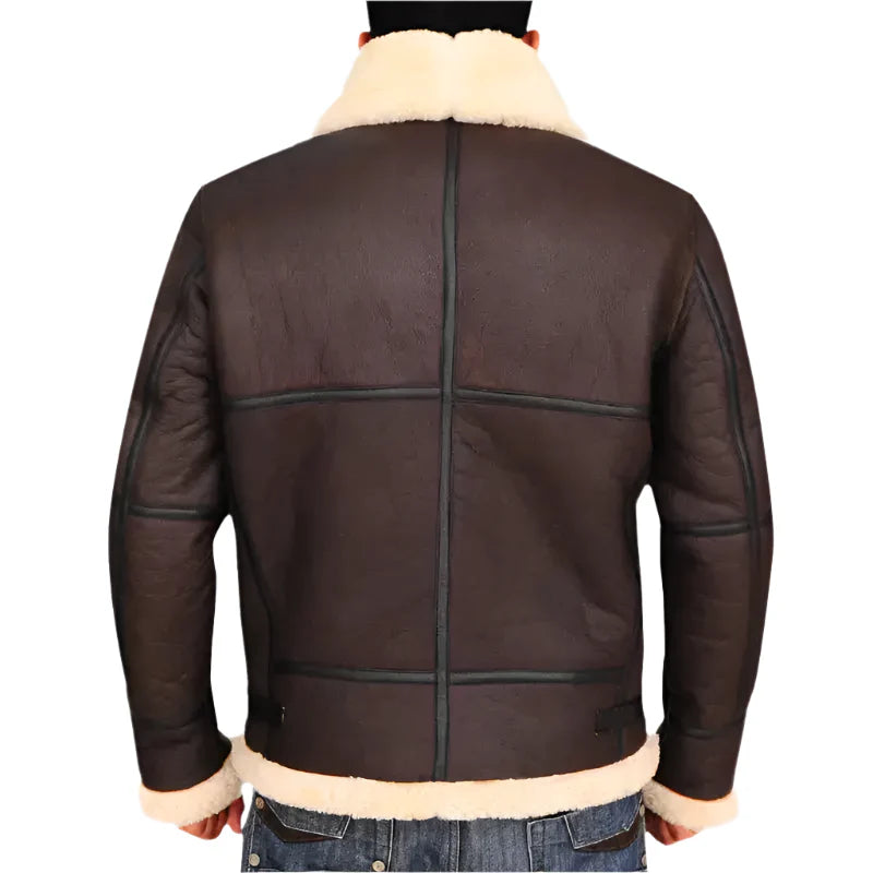 Men’s B3 Bomber Aviator Shearling Leather Jacket-1