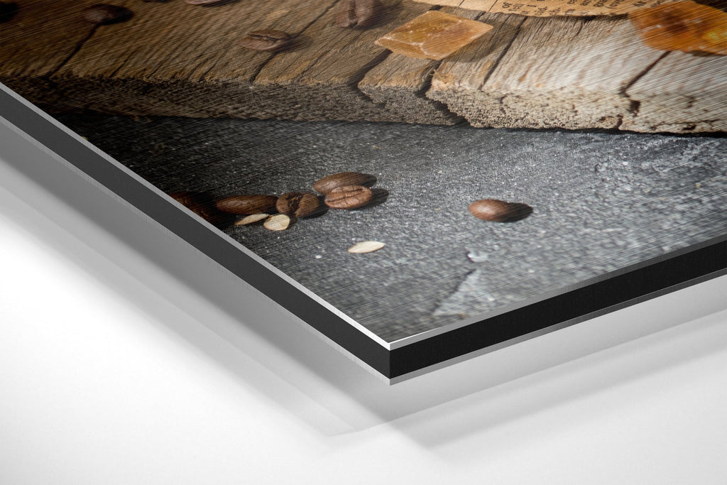 Coffee Brushed Aluminium Dibond Wall Art-1