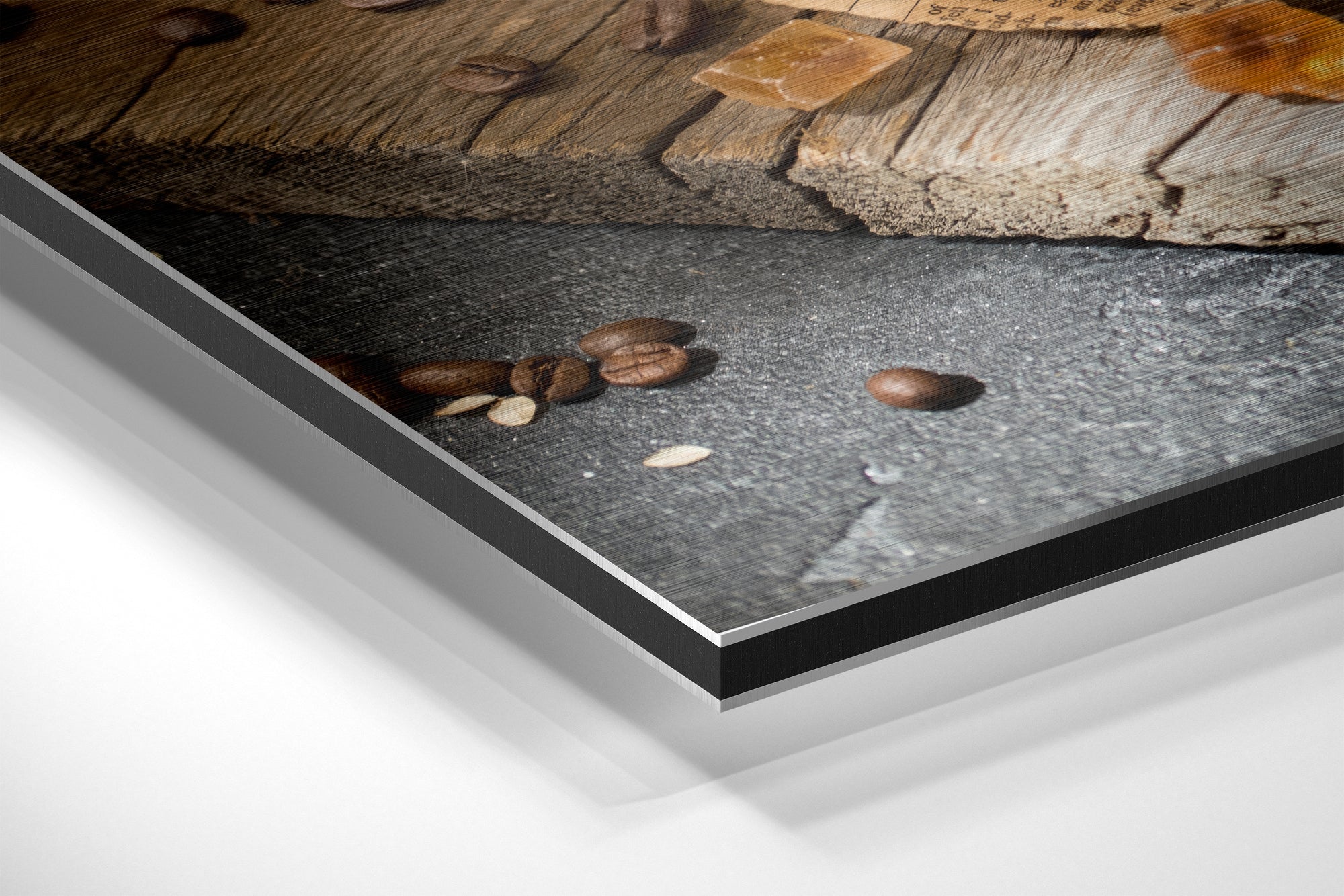 Coffee Brushed Aluminium Dibond Wall Art-1