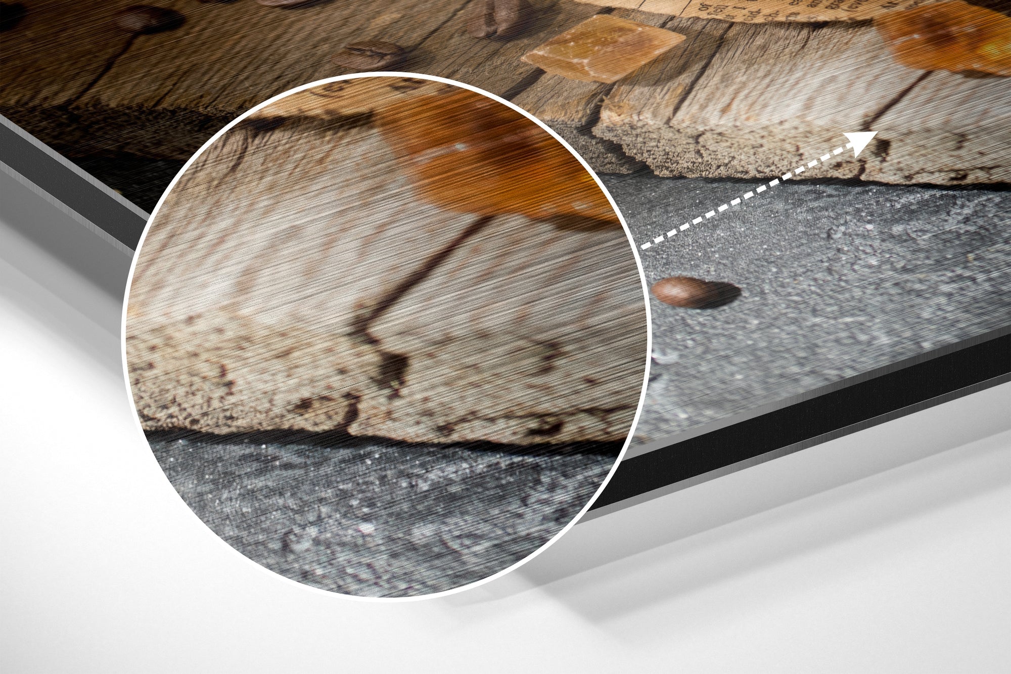 Coffee Brushed Aluminium Dibond Wall Art-2