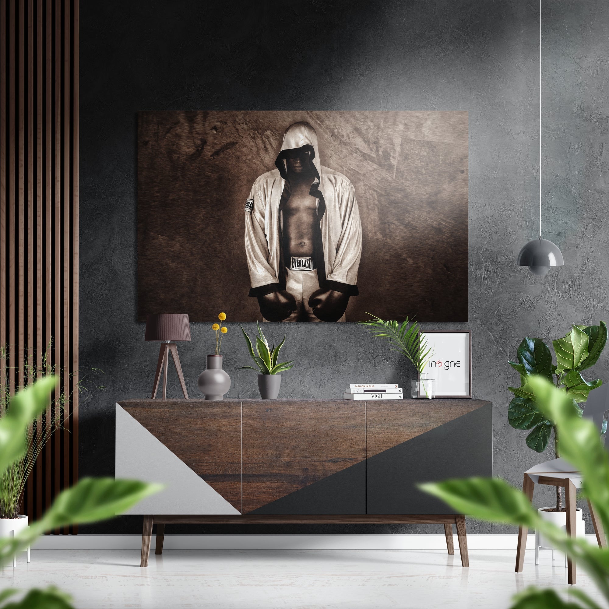 Muhammad Ali Brushed Aluminium Dibond Wall Art-0