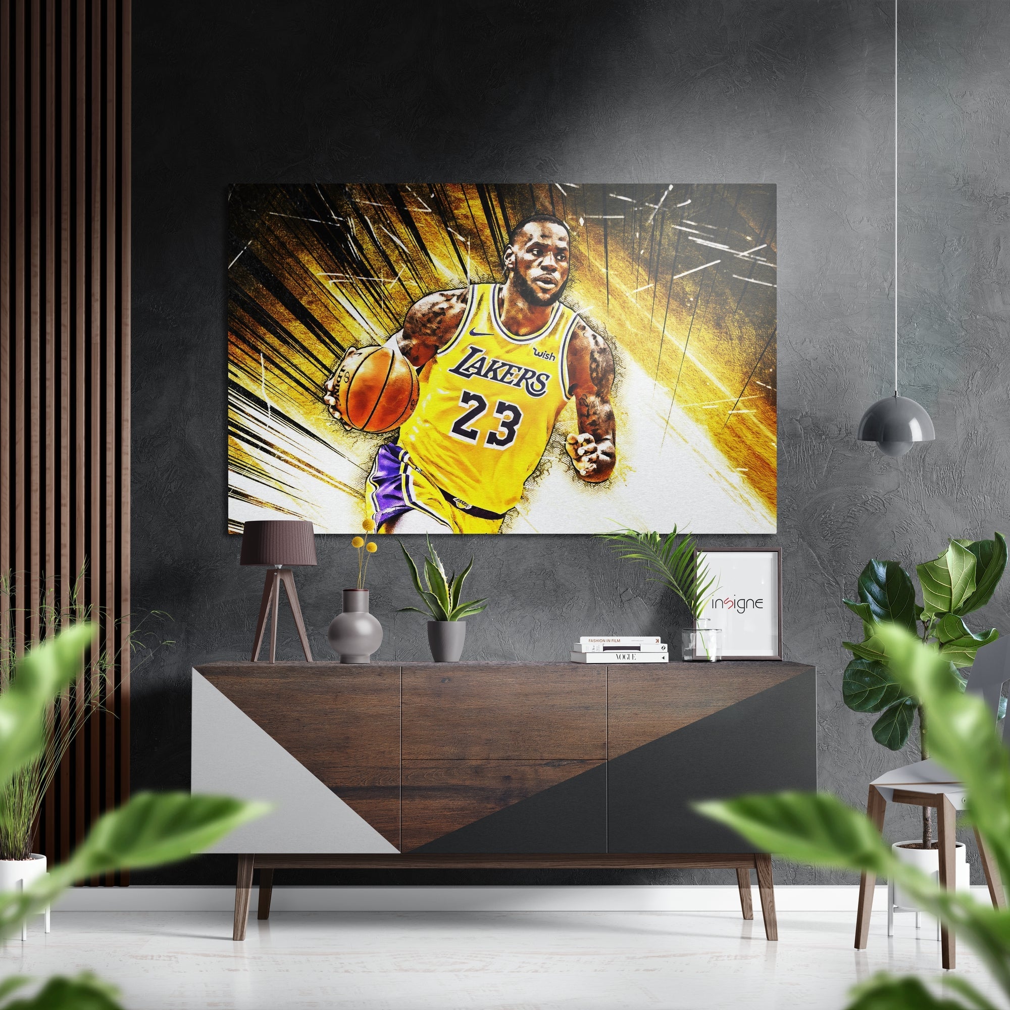 LeBron James Brushed Aluminium Dibond Wall Art-0