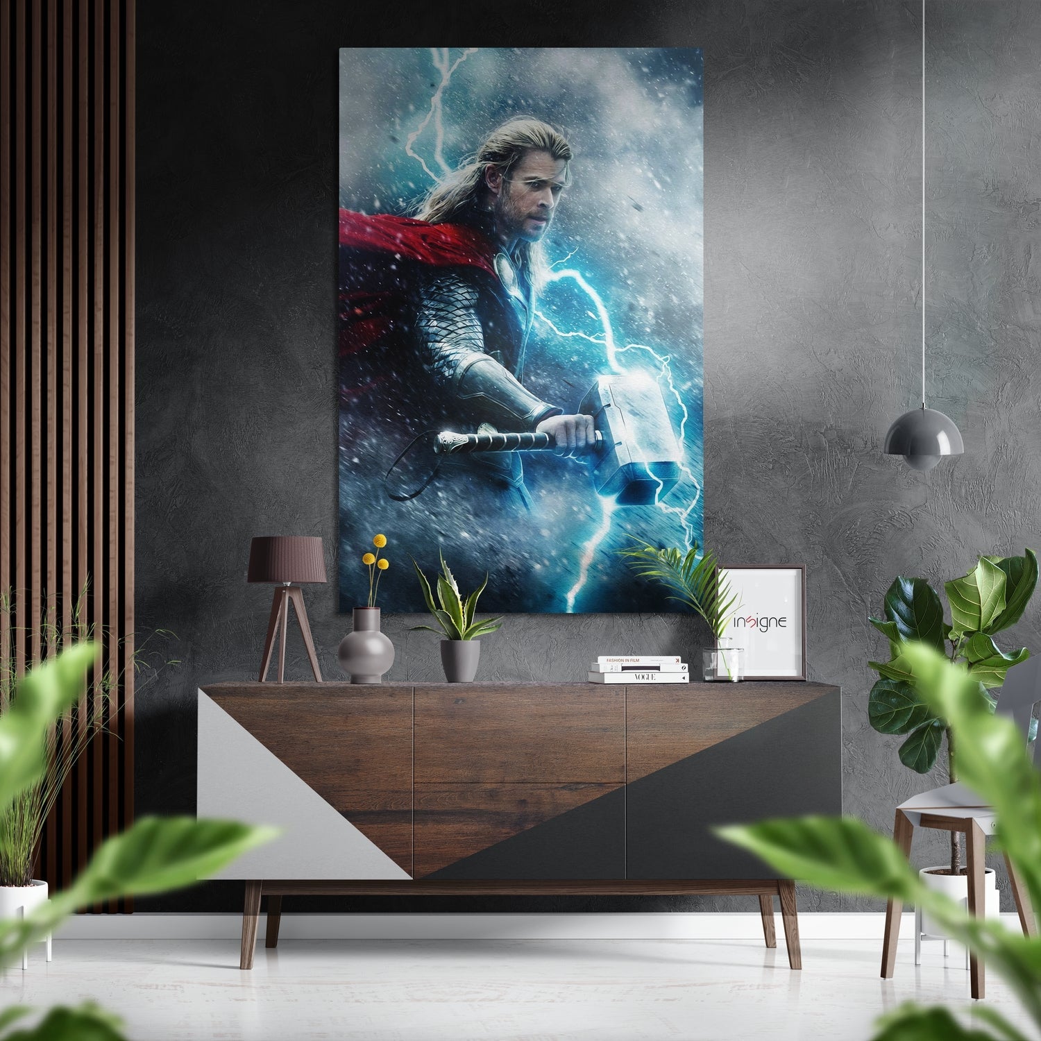 Thor Brushed Aluminium Dibond Wall Art-0