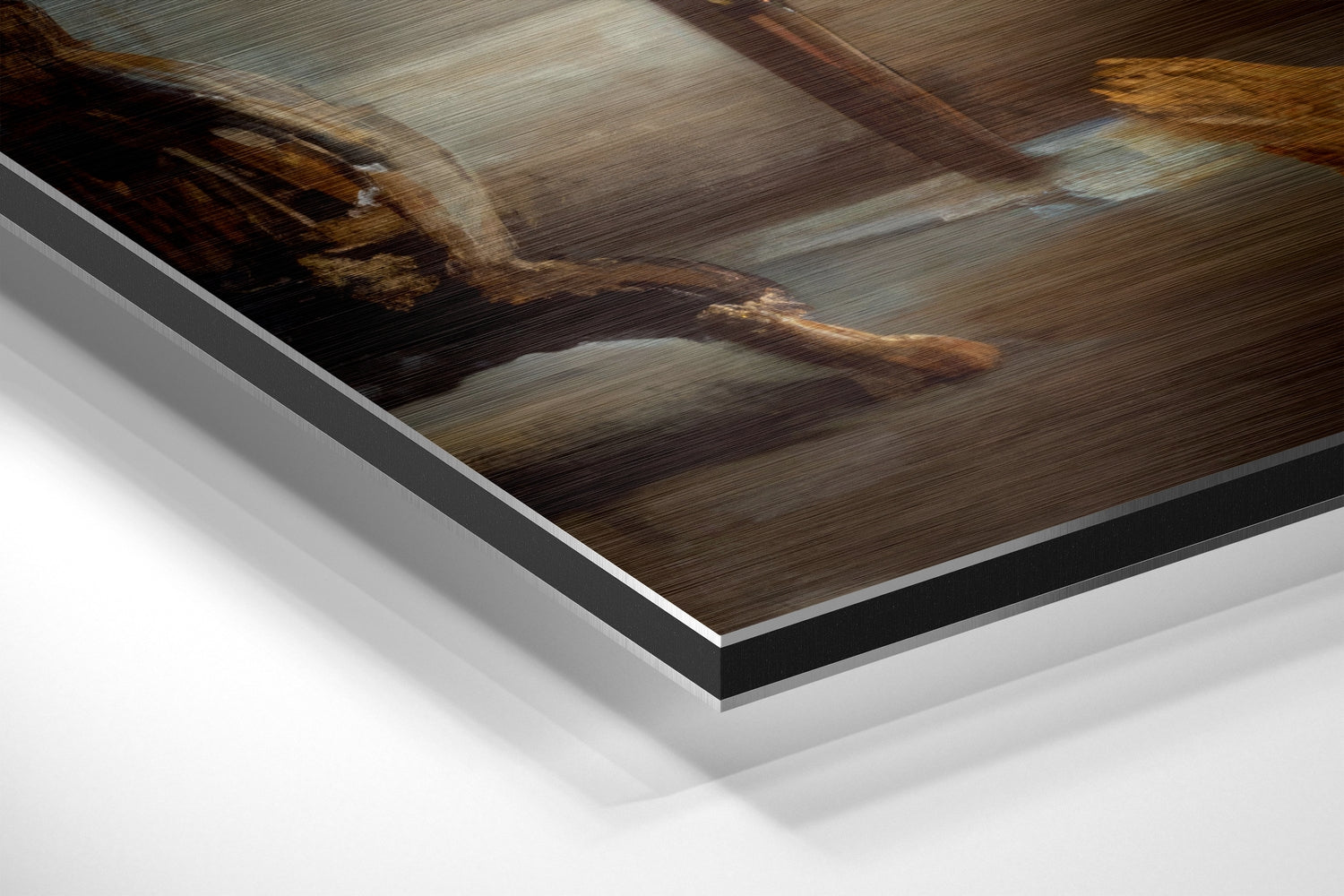 The Portrait of Happiness Brushed Aluminium Dibond Wall Art-1