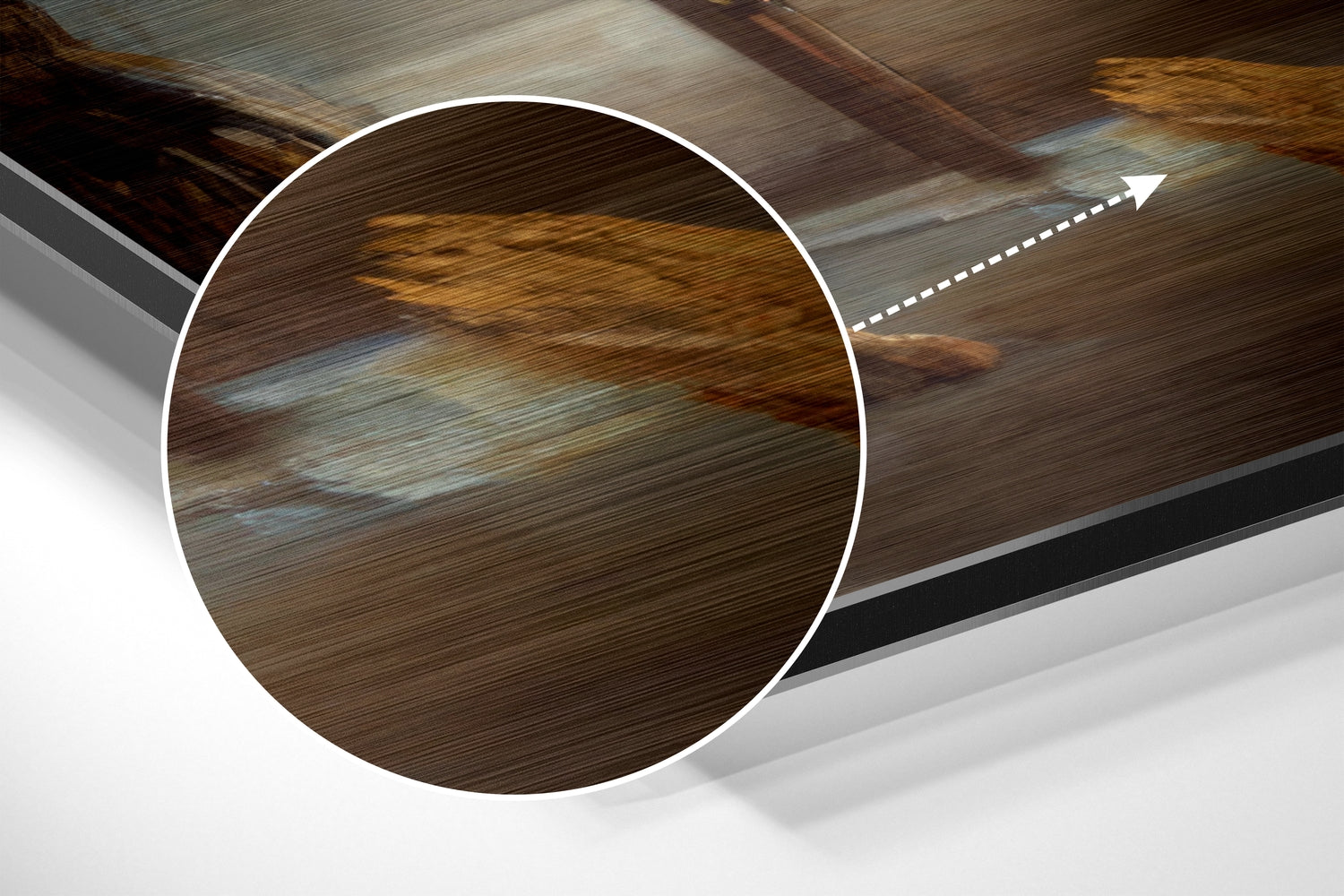 The Portrait of Happiness Brushed Aluminium Dibond Wall Art-2