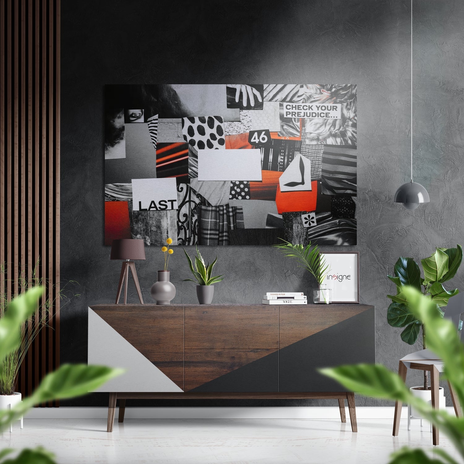 Patchwork Brushed Aluminium Dibond Wall Art-0