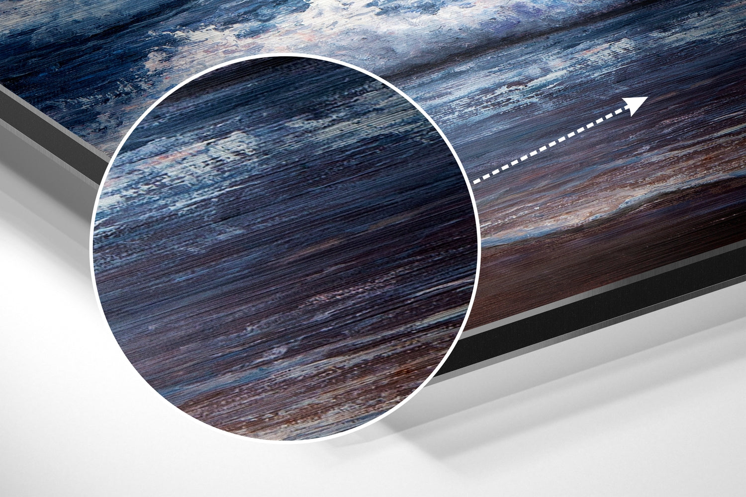 Waves Brushed Aluminium Dibond Wall Art-2