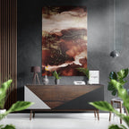 Abstract  Brushed Aluminium Dibond Wall Art-0