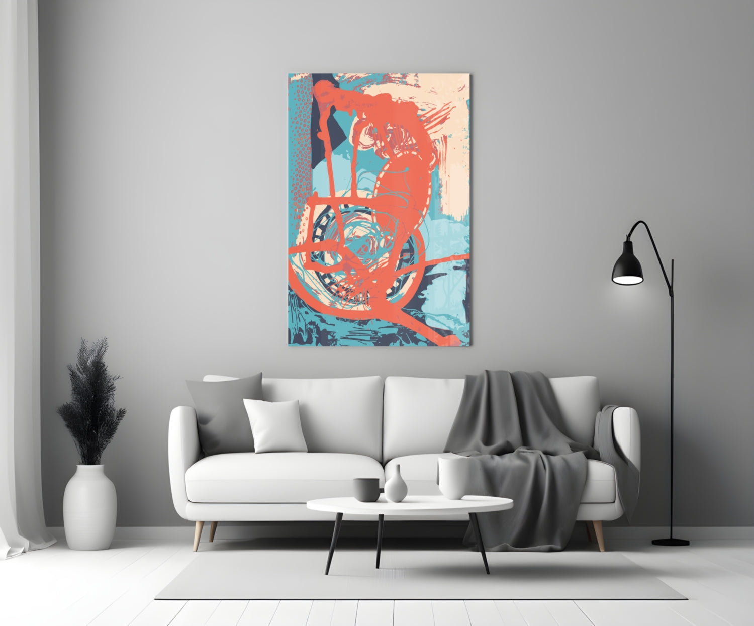 Abstract Colors Glass Wall Art-2