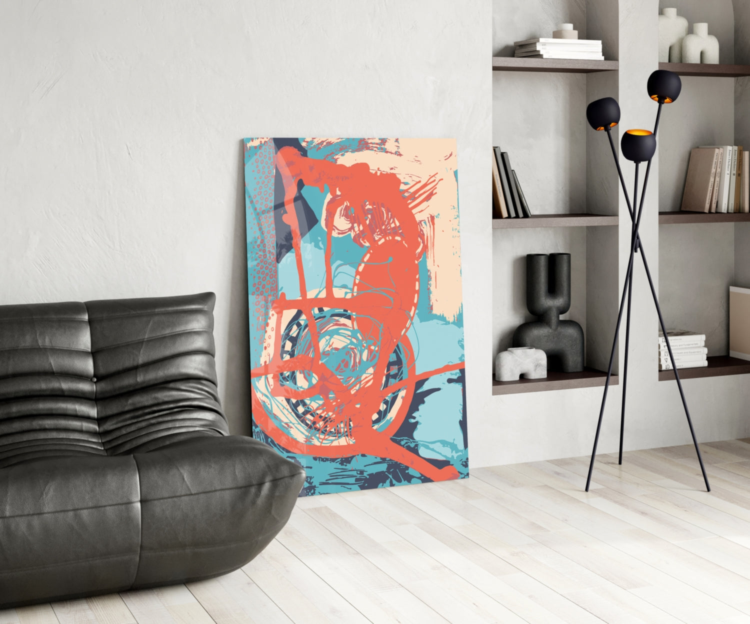 Abstract Colors Glass Wall Art-4