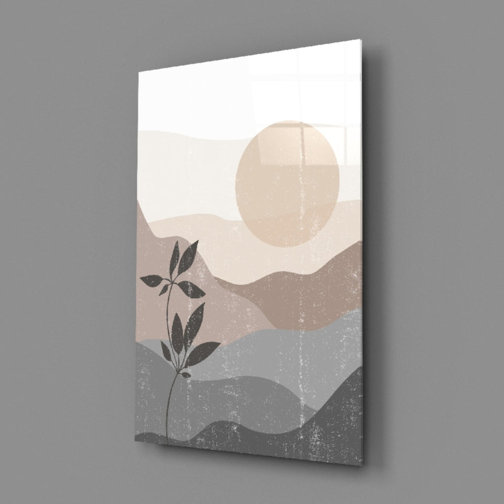 Small Leaves Glass Wall Art-1