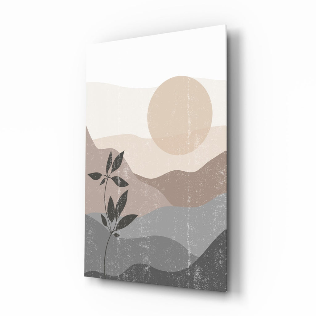 Small Leaves Glass Wall Art-0