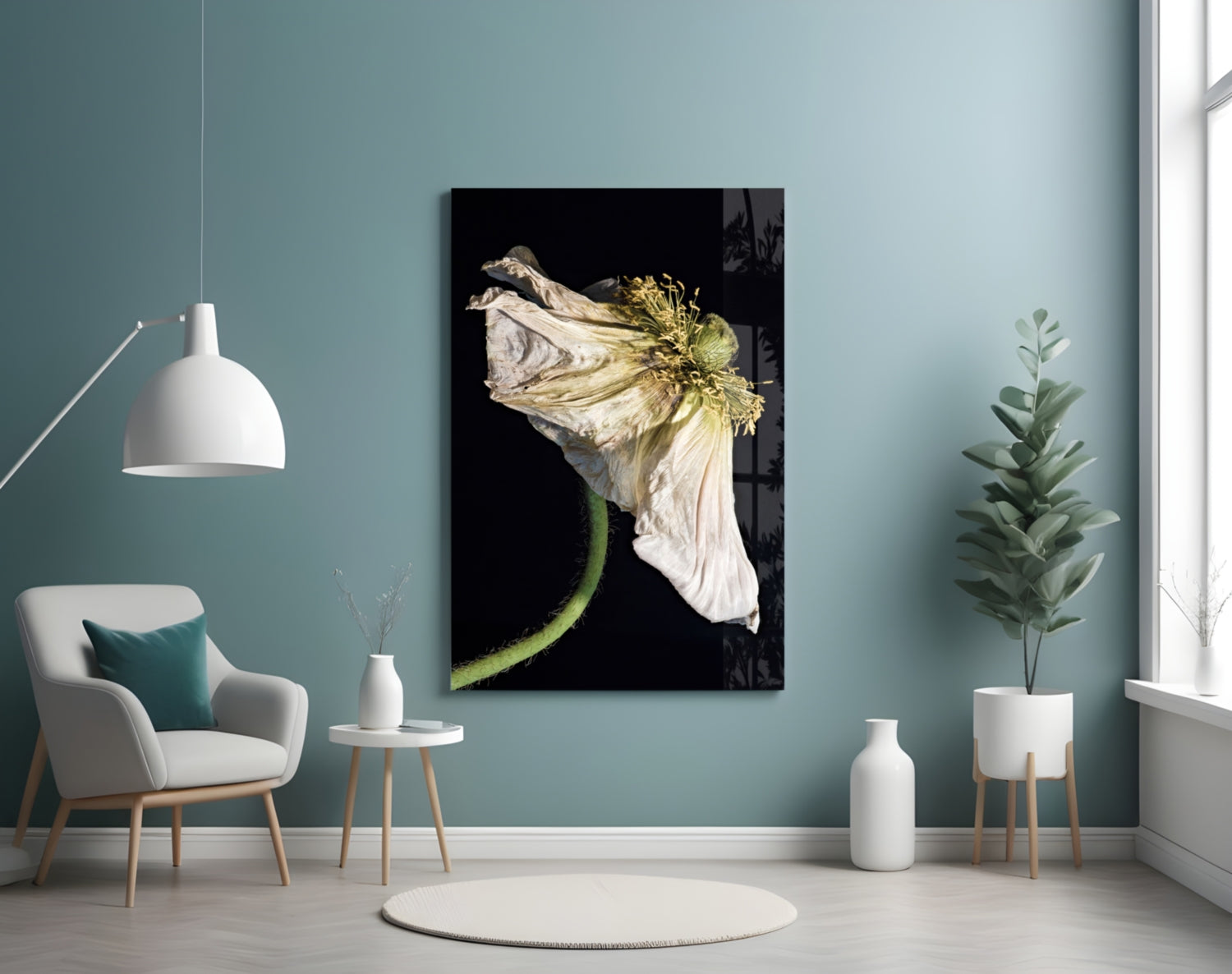 Flower Glass Wall Art-3